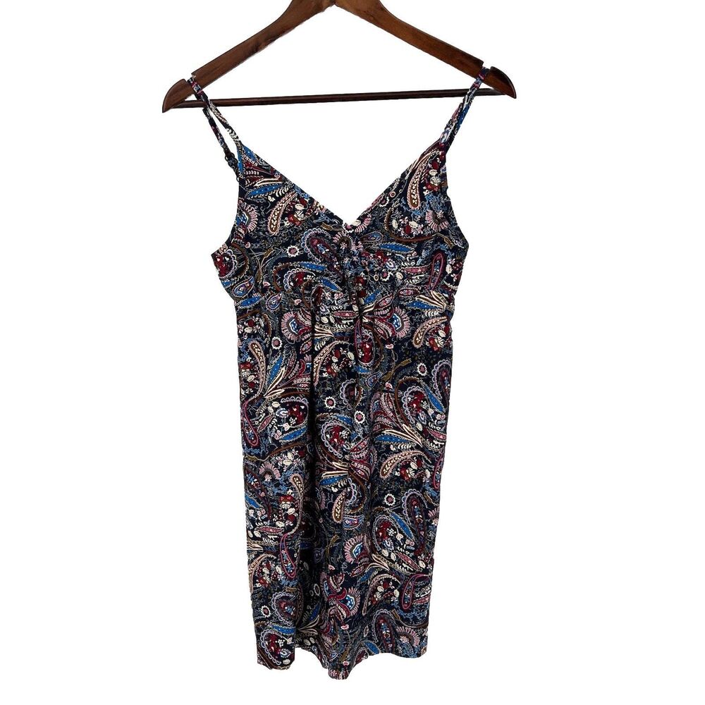 Lucky Brand Multicolor Paisley Sleeveless Swim Cover Dress S Adjustable Summer